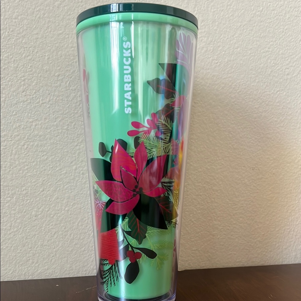 Starbucks Christmas Floral Tumbler